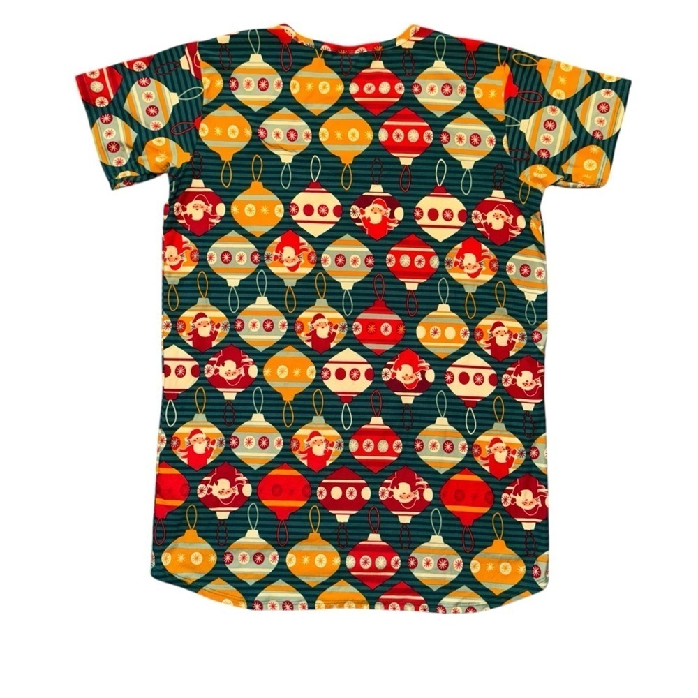 🎄Girls LuLaRoe Gracie Retro Christmas Ornament Top Size 14🎄 - Picture 3 of 5
